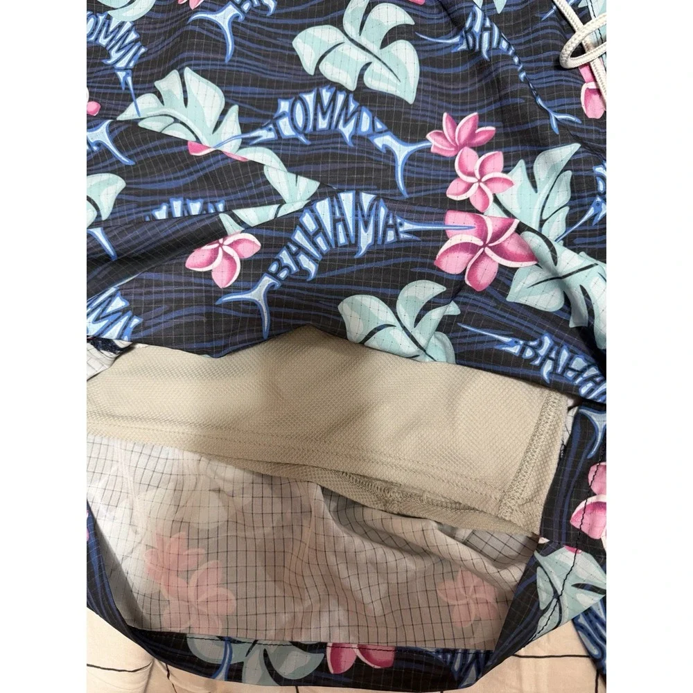 Tommy Bahama Men's Baja Lei Floral Swim Trunks Sz 4XL Blue Stretch Comfort Cool